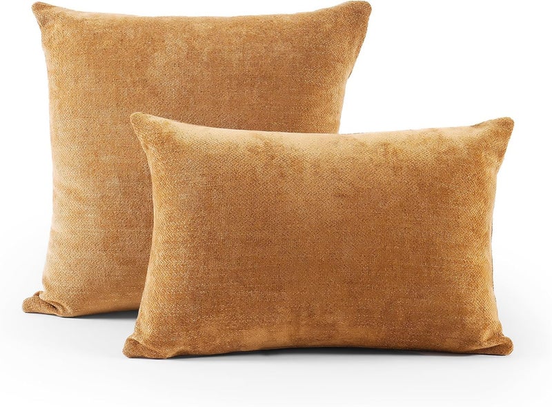 Eminence Home Milano Textured Filled Cushion, Mustard Yellow, 48x48 cm - Image 4